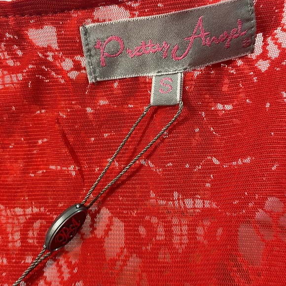 Pretty Angels, Button up Cardigan Blazer, Rose buttons, Small, Salmon, Red,Pink - Picture 9 of 11